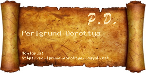 Perlgrund Dorottya névjegykártya